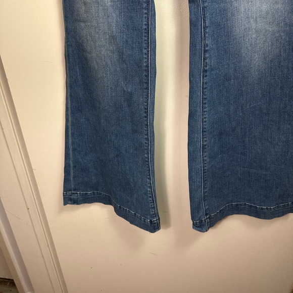 Lucky Brand Vintage? Y2K Kick Flare Cotton Flap Back Pockets Trouser Jeans 10/30 - Picture 7 of 16